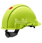 3M™ casco G3000NUV-GB, Uvicator, con arnés de ruleta, ventilado y banda antisudor de plástico, de alta visibilidad