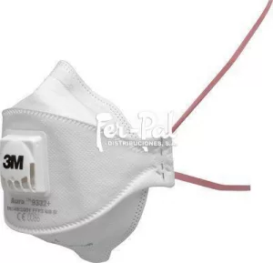 3M™ Aura™ 9332+ Mascarilla autofiltrante para partículas FFP3 con válvula