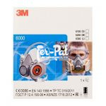 3M™ Kit de media máscara reutilizable mediana con filtro A1P2 R, 6212M (2)