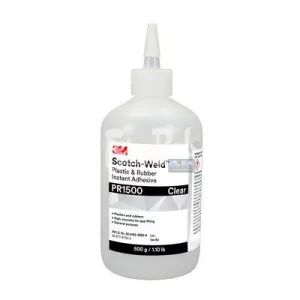 3M™ Scotch-Weld™ Adhesivo instantáneo de plástico y caucho PR1500, Transparente, 500 g