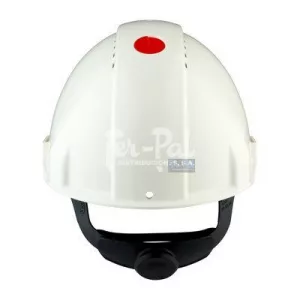 3M™ casco  G3000NUV-VI, Uvicator, con arnés de ruleta, ventilado y banda antisudor de plástico, blanco - Imagen 5