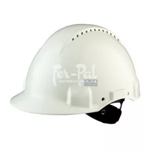 3M™ casco  G3000NUV-VI, Uvicator, con arnés de ruleta, ventilado y banda antisudor de plástico, blanco - Imagen 4
