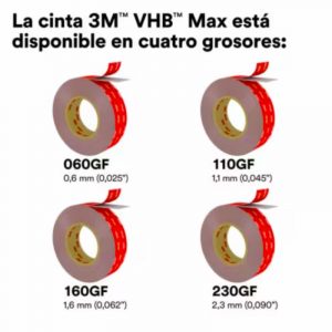 3M™ VHB™ Max-160GF Cinta Adhesiva de Doble Cara Extrafuerte - Imagen 5