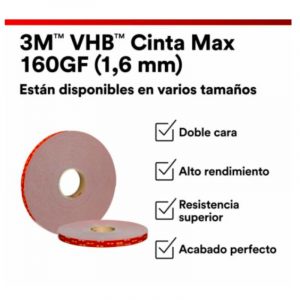 3M™ VHB™ Max-160GF Cinta Adhesiva de Doble Cara Extrafuerte - Imagen 3
