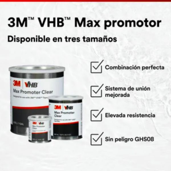 3M™ VHB™ Imprimación para Cinta Max – Mejora la adhesión en superficies difíciles